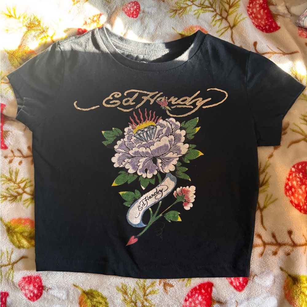 Ed Hardy Black Graphic Tee